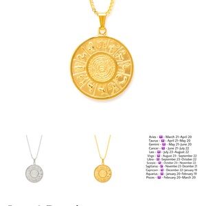 Luka and Danni zodiac gold necklace